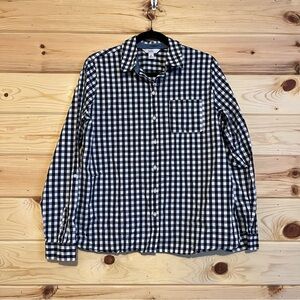 Gingham Print Button Down Shirt